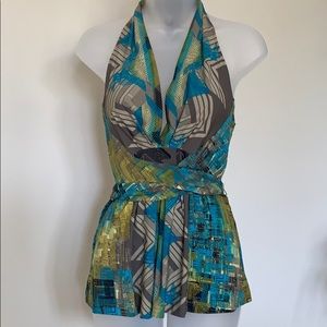 BCBG Maxazria geometric print top